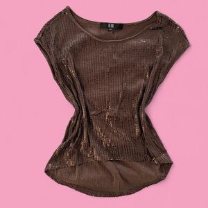 Sequin Brown Women's Top